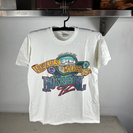 Vintage 1992 NCAA Rose Bowl Washington Huskies VS Michigan Wolverines T-shirt