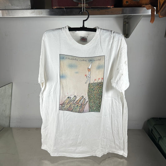 Vintage 1991 Richard Stine A Romantic Enters The World Art T-shirt