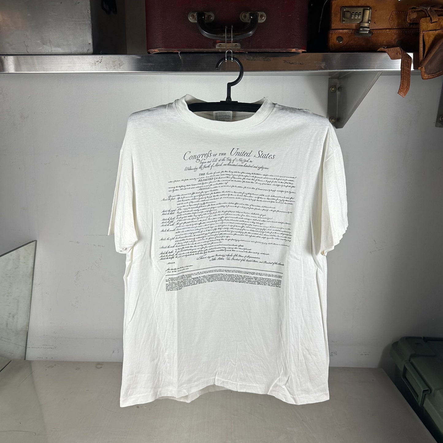 Vintage 1990 Constitution of the United States Single Stitch T-shirt
