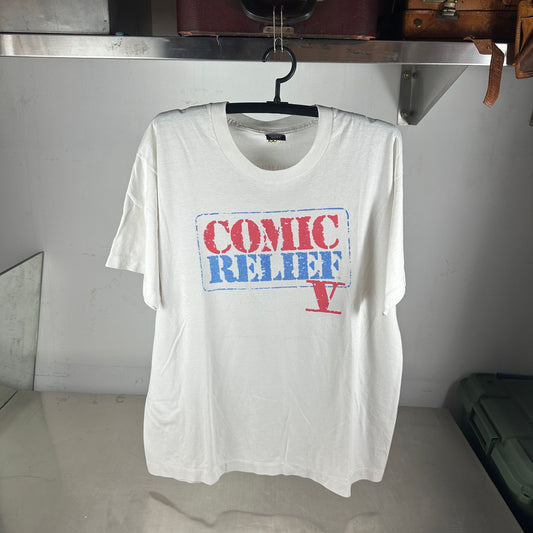 Vintage 1992 Comic Relief V Promo Double Sided Single Stitch T-shirt