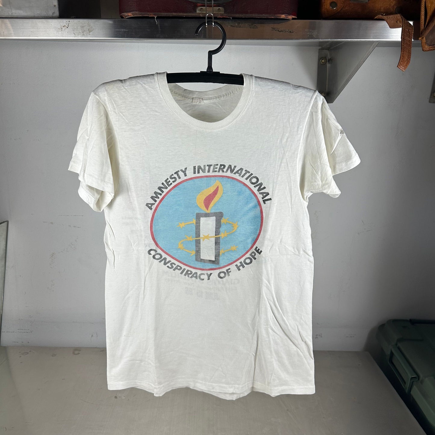 Vintage 1986 Miles Davis Sting Peter Gabriel Lou Reed Amnesty Concert T-shirt