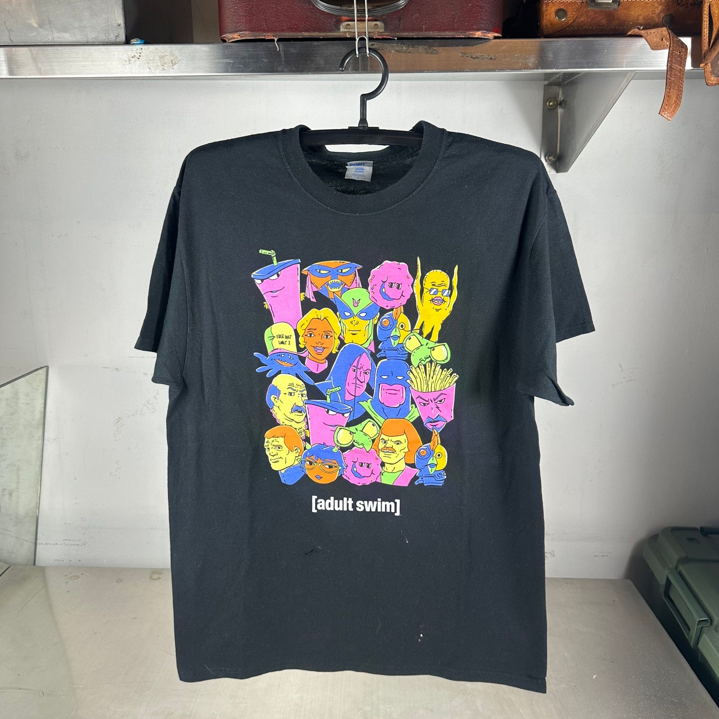 Vintage 2000s Adult Swim Carls Jr Hardees Aqua Teen Space Ghost Promo T-shirt