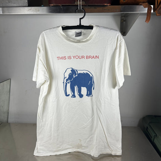 Vintage 1990 This is Your Brain This is Your Brain on Drugs Democrat Free T-shirt