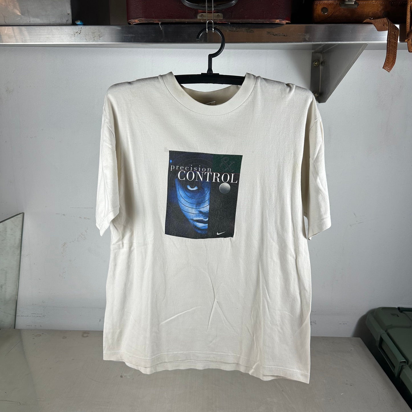 Vintage Nike Tiger Woods Golf Precision Control Power & Tenacity Promo T-shirt