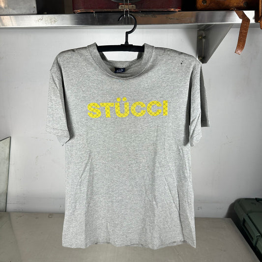 Vintage 90s Stussy Stucci Monogram Logo Made in USA Single Stitch T-shirt