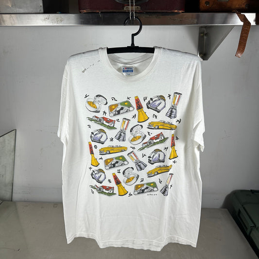 Vintage 1990 Ken Brown Pop Art Distressed T-shirt