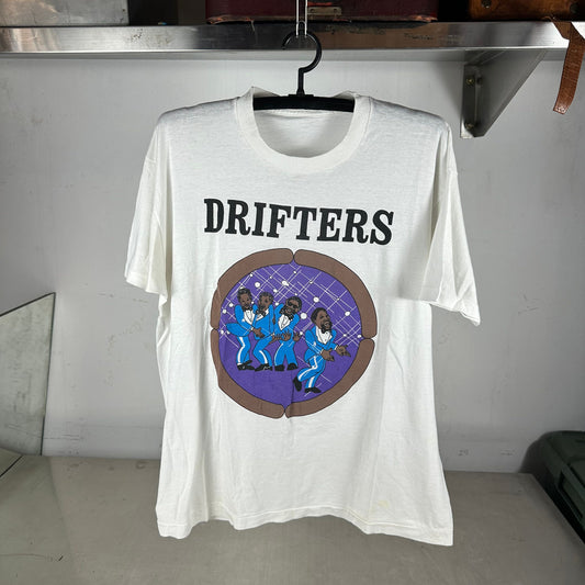 Vintage 80s The Drifters Soul R&B Group Single Stitch T-shirt