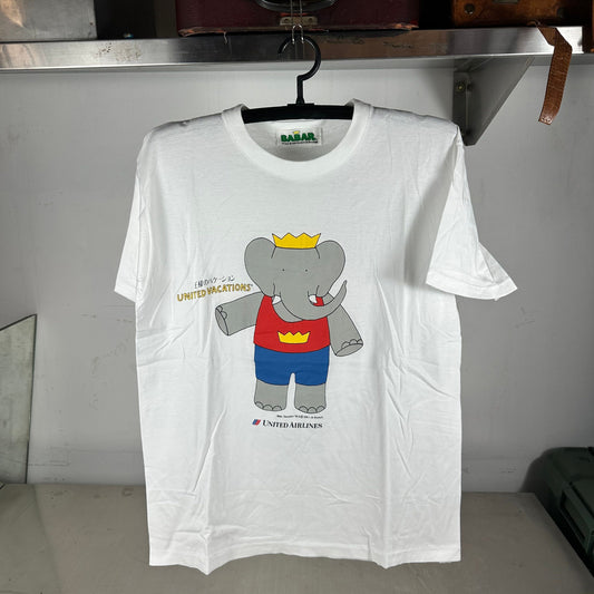 Vintage 1996 Babar the Elephant United Airlines Promo Single Stitch T-shirt