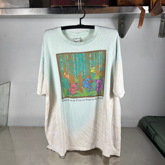 Vintage 1998 Grateful Dead Bears Play Dead Double Sided Tie-dye T-shirt