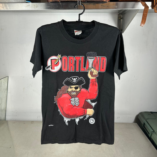 Vintage 90s Portland Pirates AHL Nutmeg Breakthrough T-shirt
