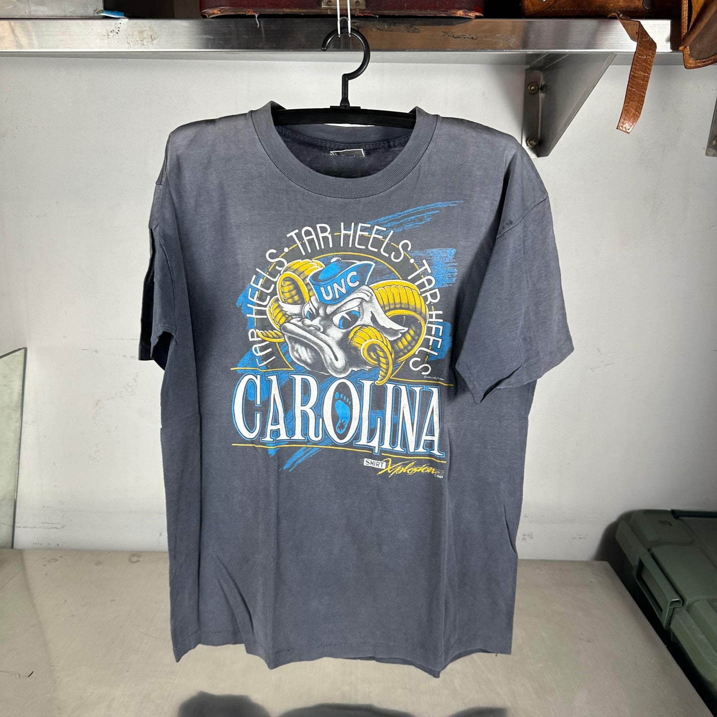 Vintage 1991 UNC Tar Heels NCAA Graphic Single Stitch T-shirt