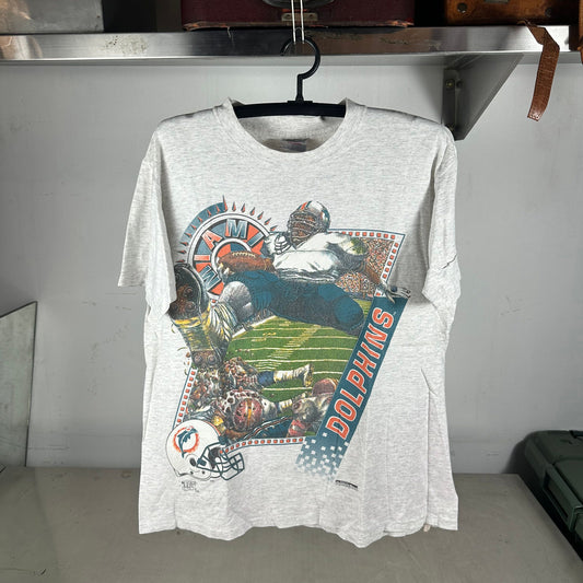 Vintage 90s Miami Dolphins Football NFL Graphic Single Stitch T-shirt