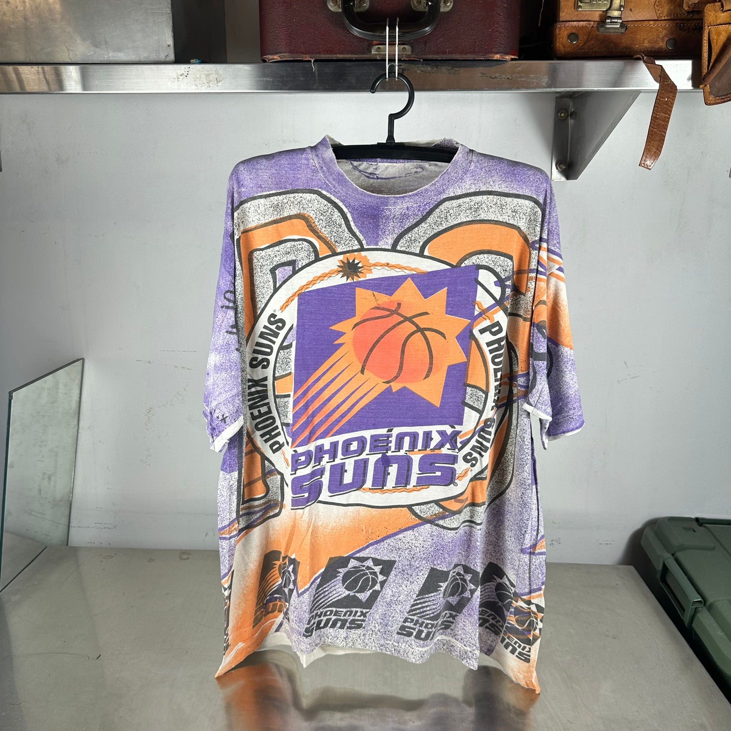 Vintage 90s Phoenix Suns Basketball NBA AOP Single Stitch T-shirt