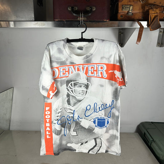 Vintage 90s Denver Broncos NFL Football All Over Print AOP T-shirt