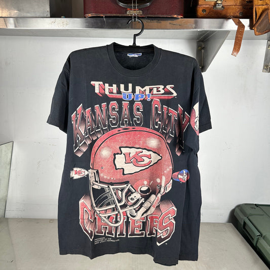 Vintage 90s Kansas City Chiefs NFL Thumbs Up! Single Stitch T-shirt