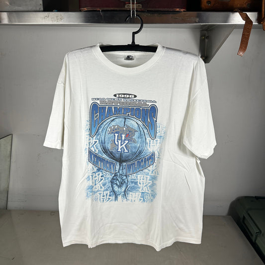 Vintage 1998 Kentucky Wildcats NCAA Basketball Champions Starter T-shirt