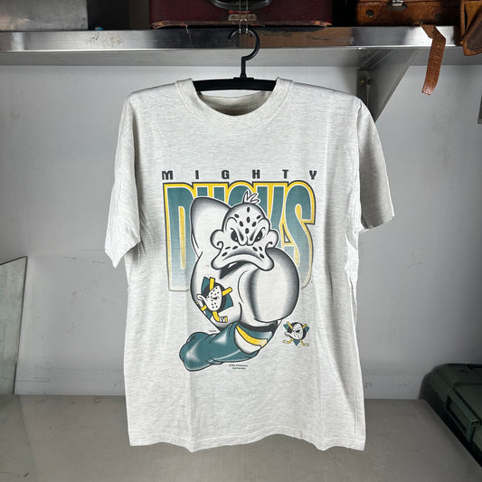 Vintage 90s Mighty Ducks Hockey NHL Mascot Nutmeg Graphic T-shirt
