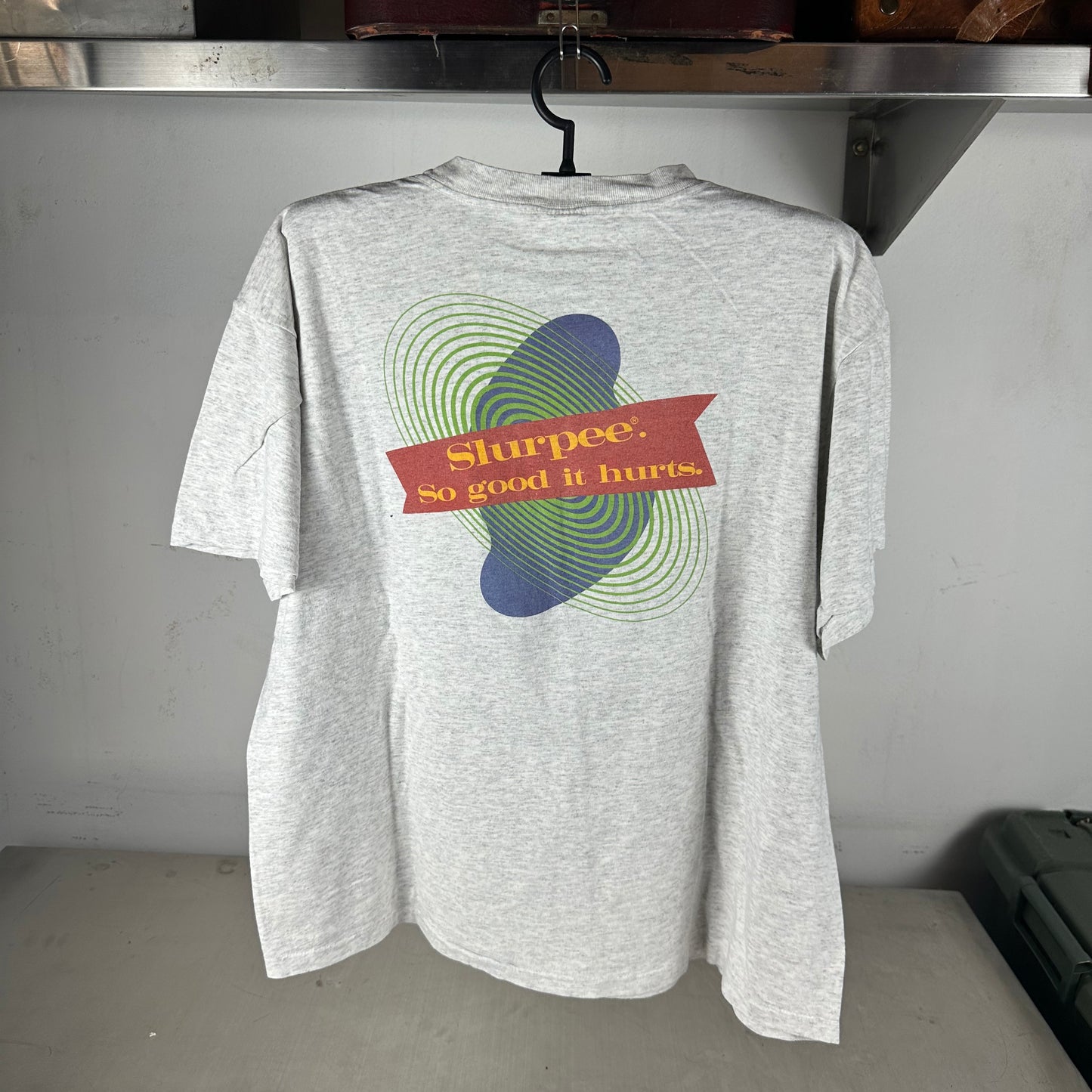 Vintage 90s Slurpee Brainfreeze So Good It Hurts Promo Single Stitch T-Shirt
