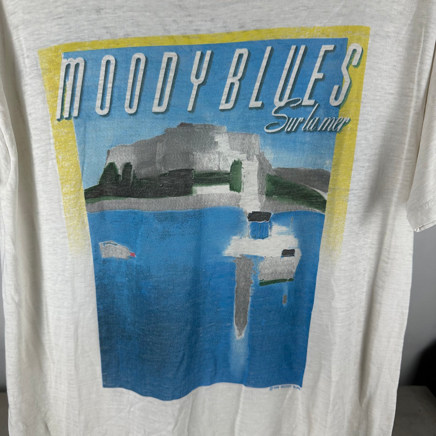 Vintage 1988 The Moody Blues Sur La Mer Tour Rock Band Single Stitch T-Shirt