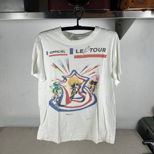 Vintage 90s Tour De France Cycling Race Graphic Promo Single Stitch T-shirt
