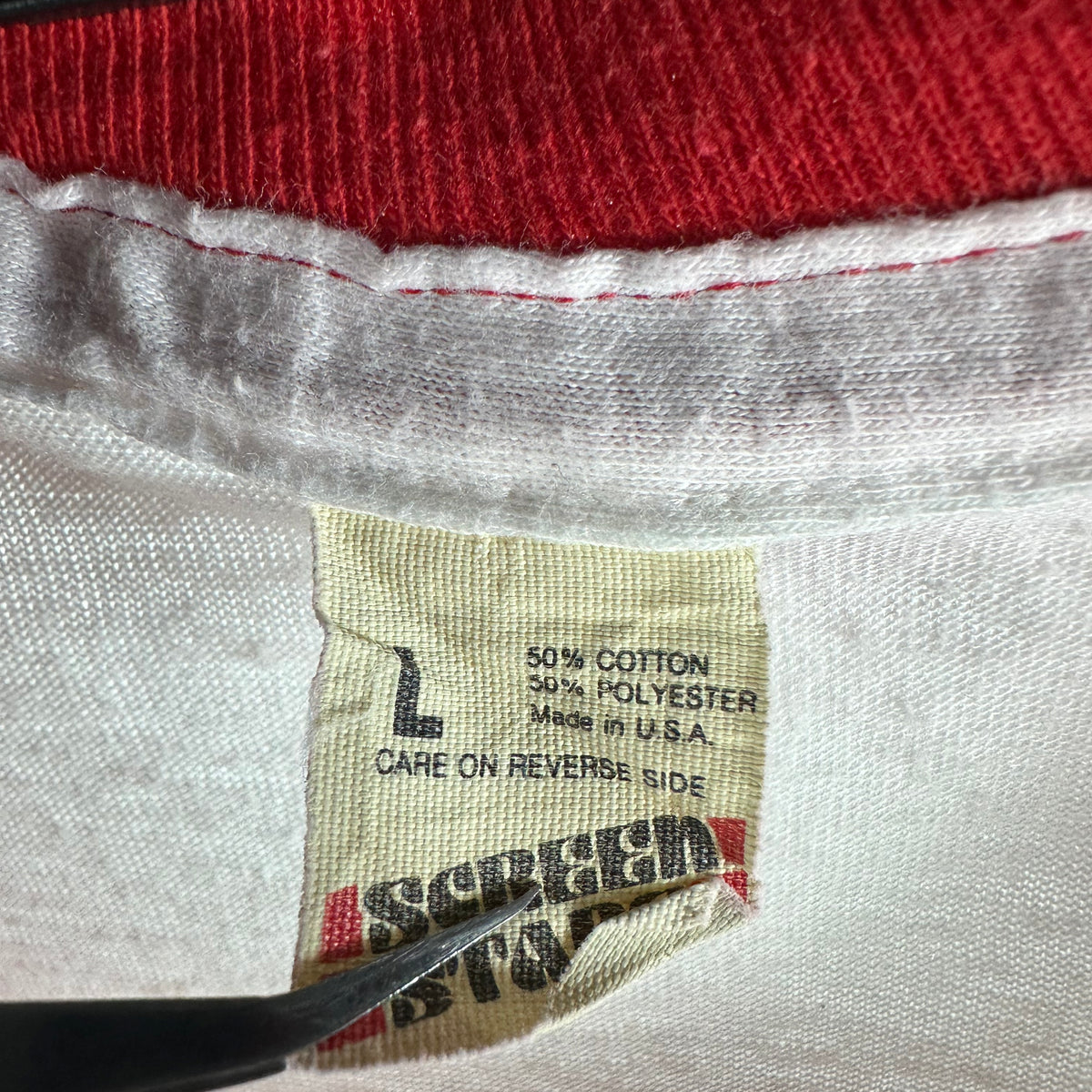 Vintage 80s Diet Pepsi Q107 Graphic Ringer Single Stitch T-shirt