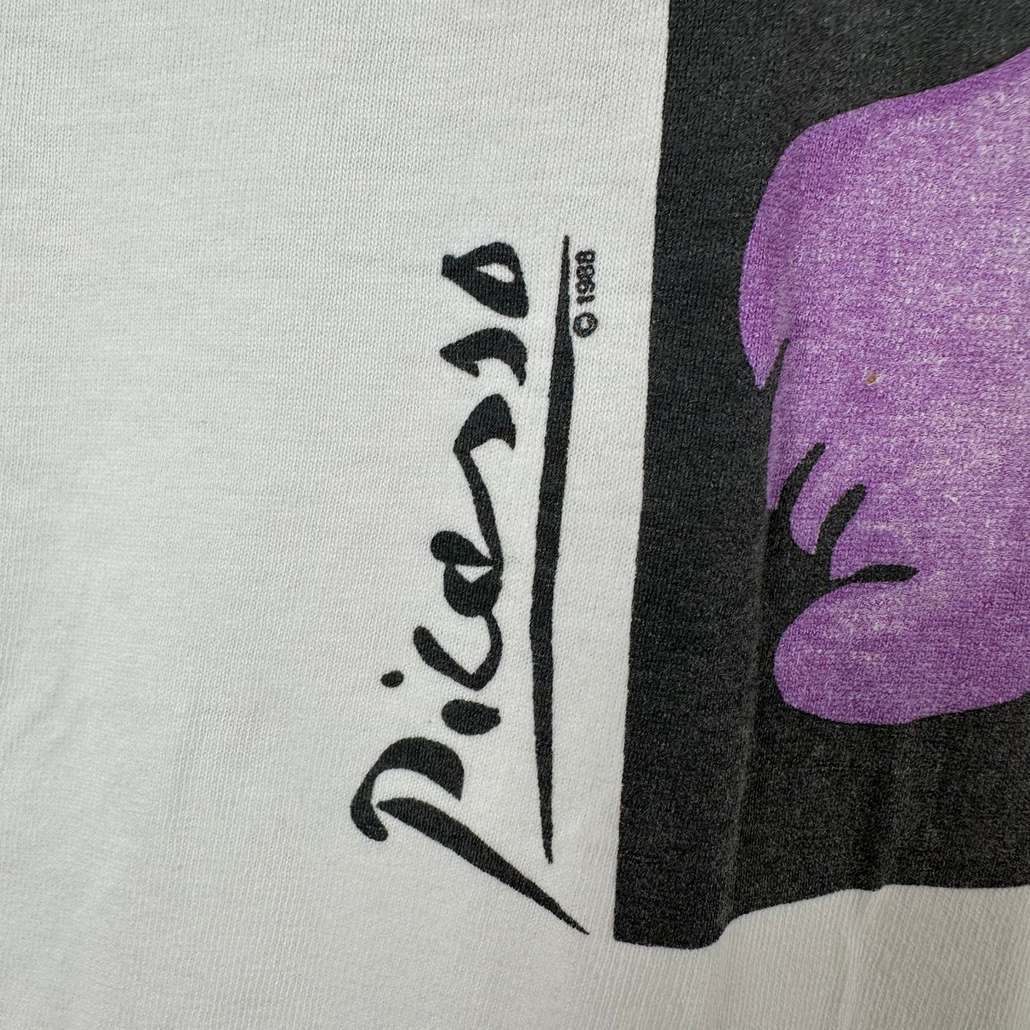 Vintage 1988 Pablo Picasso Woman with a Flower Painting Single Stitch T-shirt