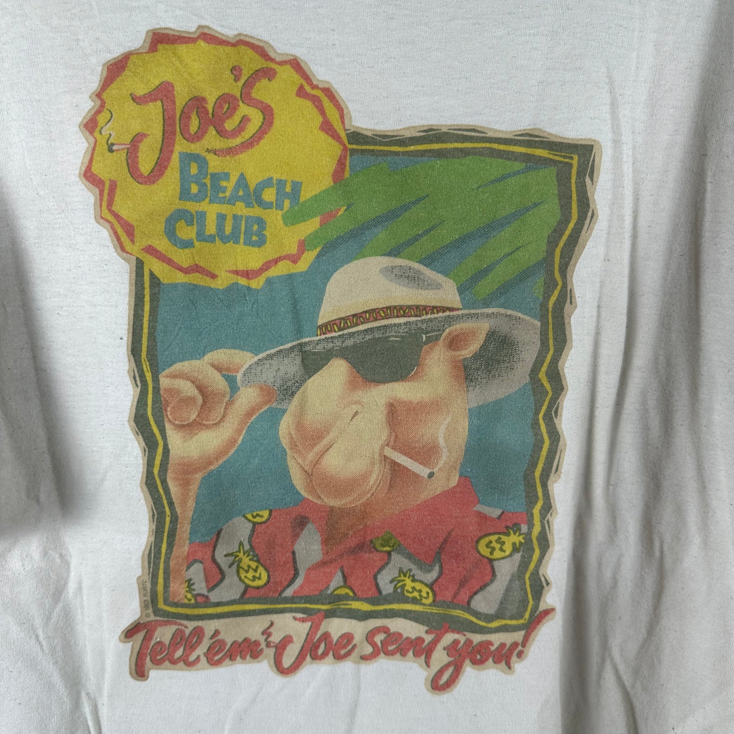 Vintage 90s Camel Cigarettes Joe's Beach Club Promo Single Stitch T-shirt