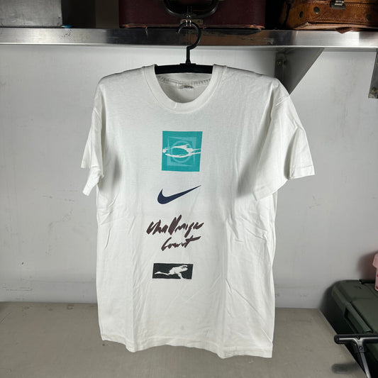 Vintage 90s Nike Andre Agassi Tennis Challenge Court Graphic Single Stitch T-shirt
