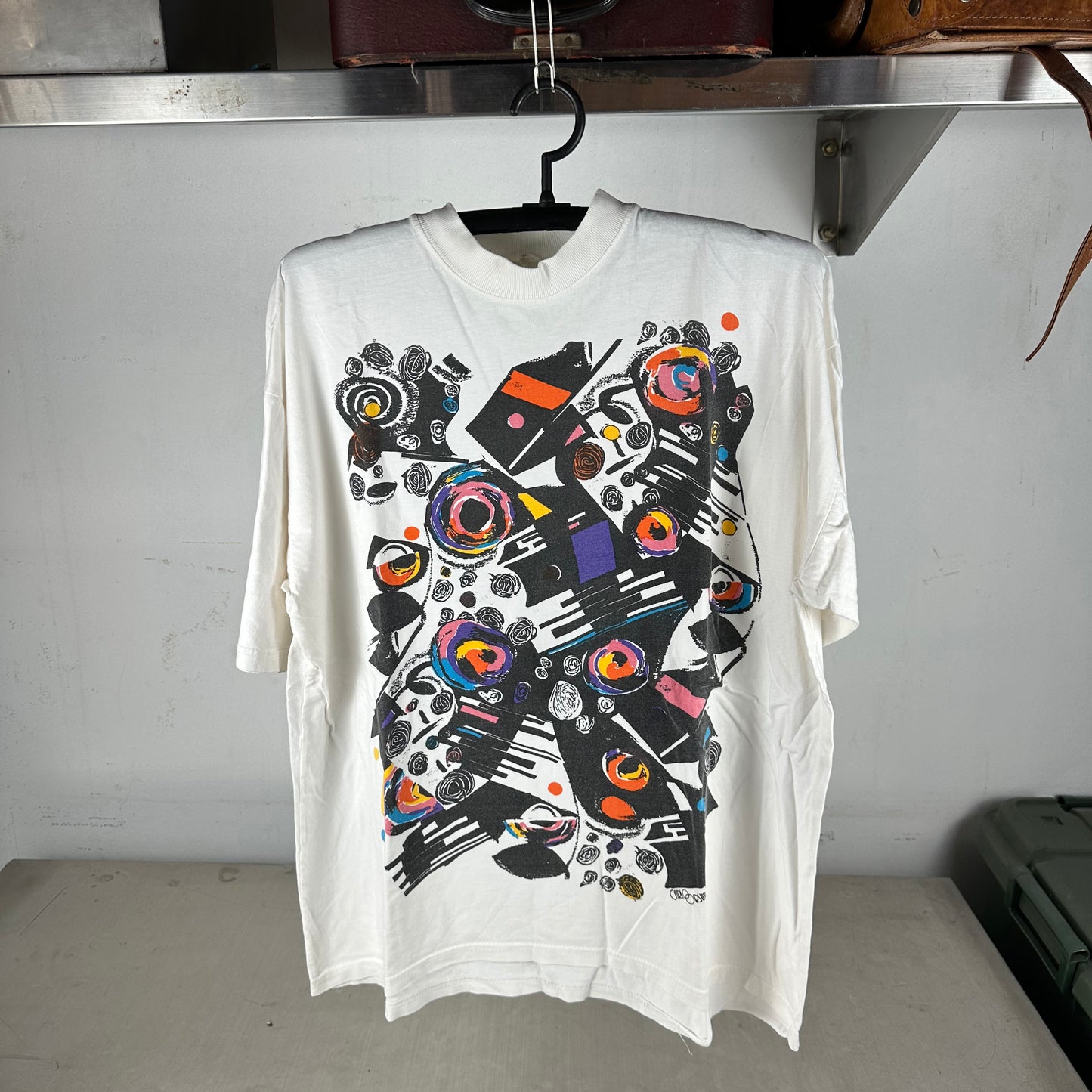 Vintage 90s Carlo Orsini Abstract Artwork Graphic T-shirt