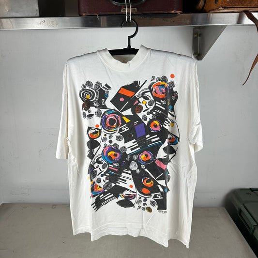 Vintage 90s Carlo Orsini Abstract Artwork Graphic T-shirt