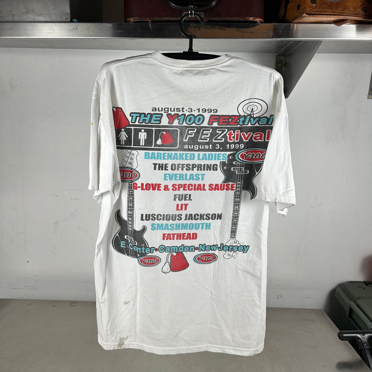 Vintage 1999 The Y100 Feztival The Offspring Everlast Barenaked Ladies T-shirt