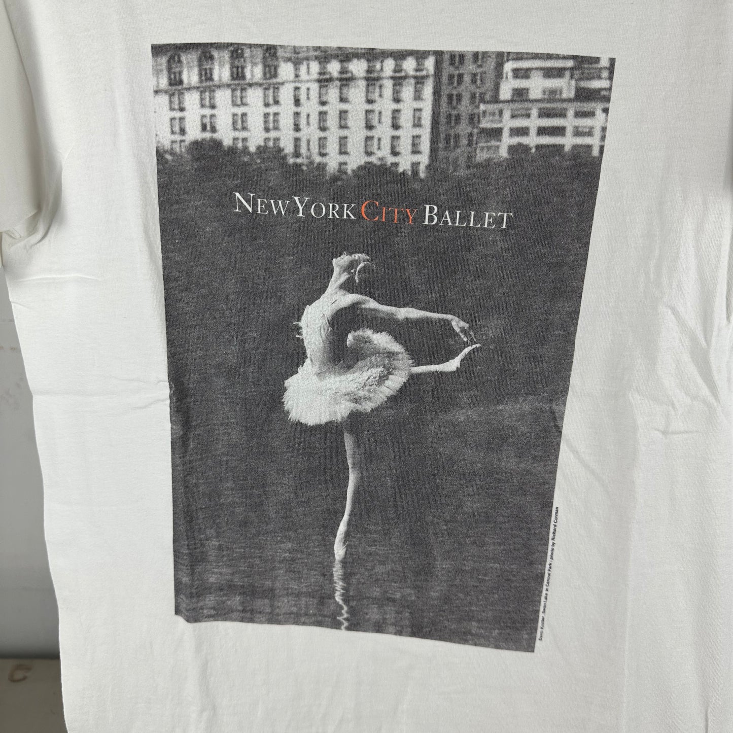Vintage 90s New York City Ballet Darci Kistler Swan Lake Graphic T-shirt