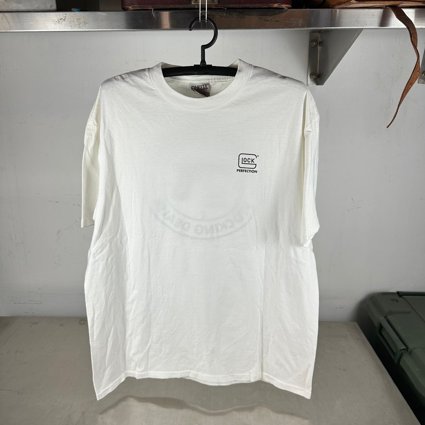 Vintage 90s Glock Protection Firearms Pistol Graphic Single Stitch T-shirt