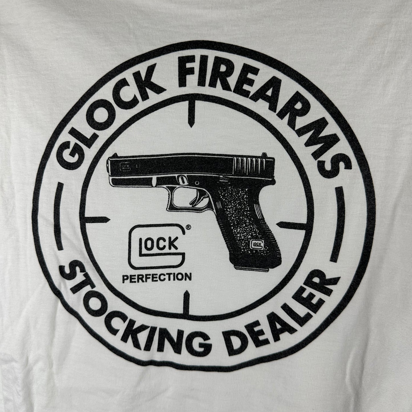 Vintage 90s Glock Protection Firearms Pistol Graphic Single Stitch T-shirt