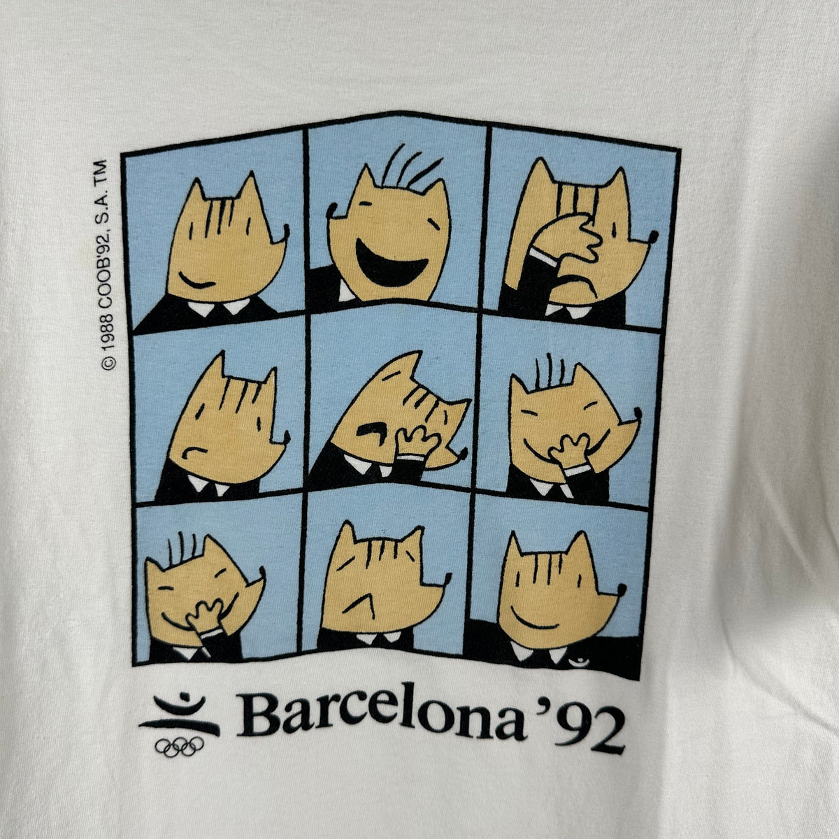 Vintage 1992 Barcelona Olympics Cobi Mascot Graphic T-shirt