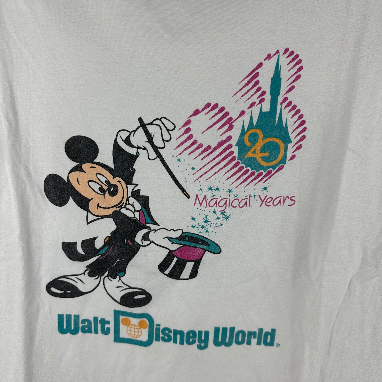Vintage 1991 Mickey Mouse Walt Disney World 20 Magical Years T-shirt