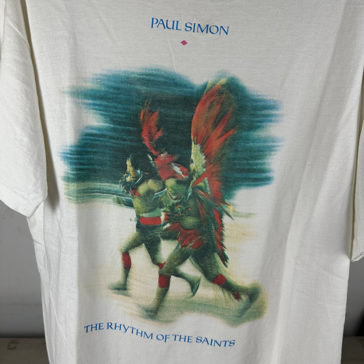 Vintage 90s Paul Simon The Rhythm of the Saints Radio Hits One Promo T-shirt