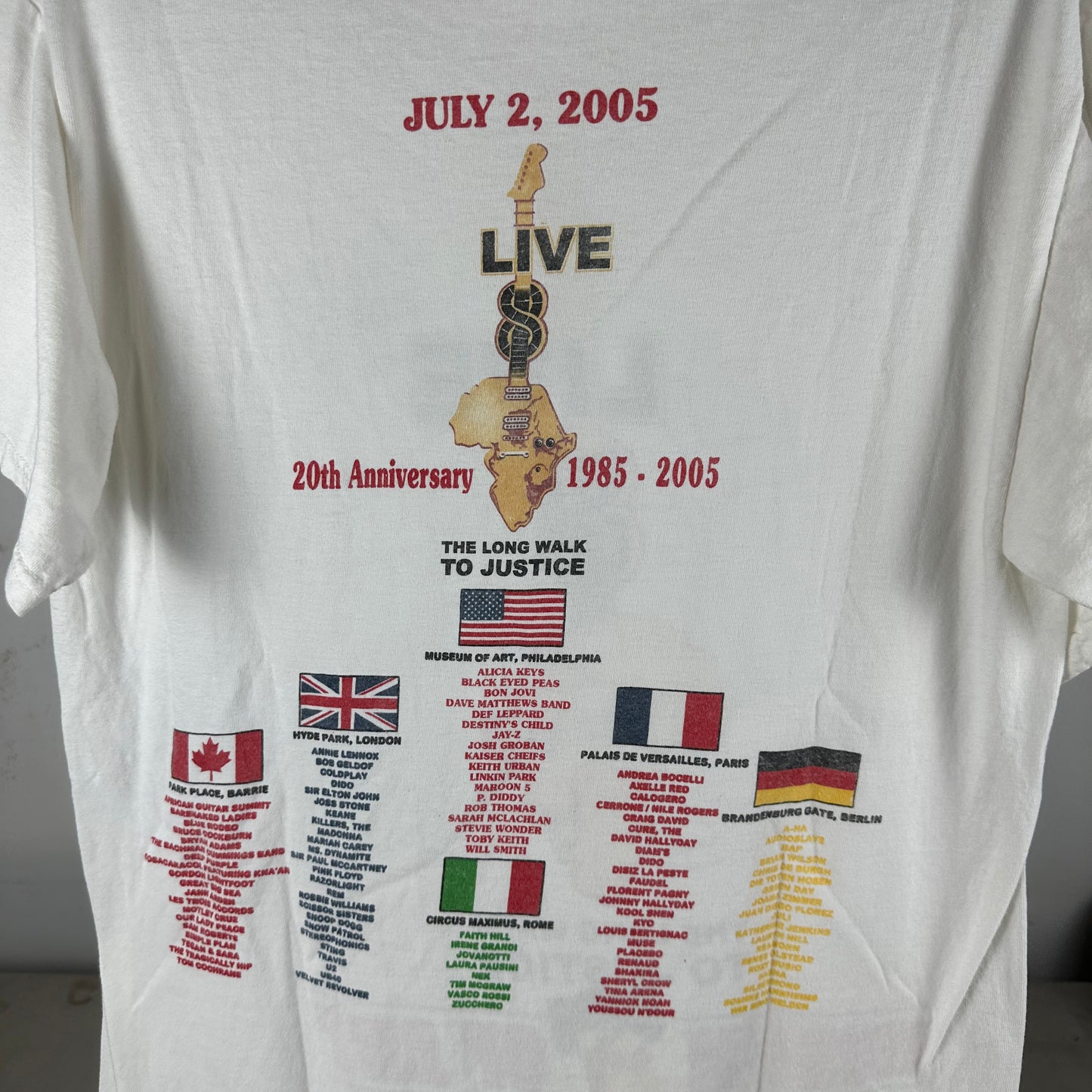 Vintage 2005 Live 8 The Long Walk of Justice Promo T-shirt