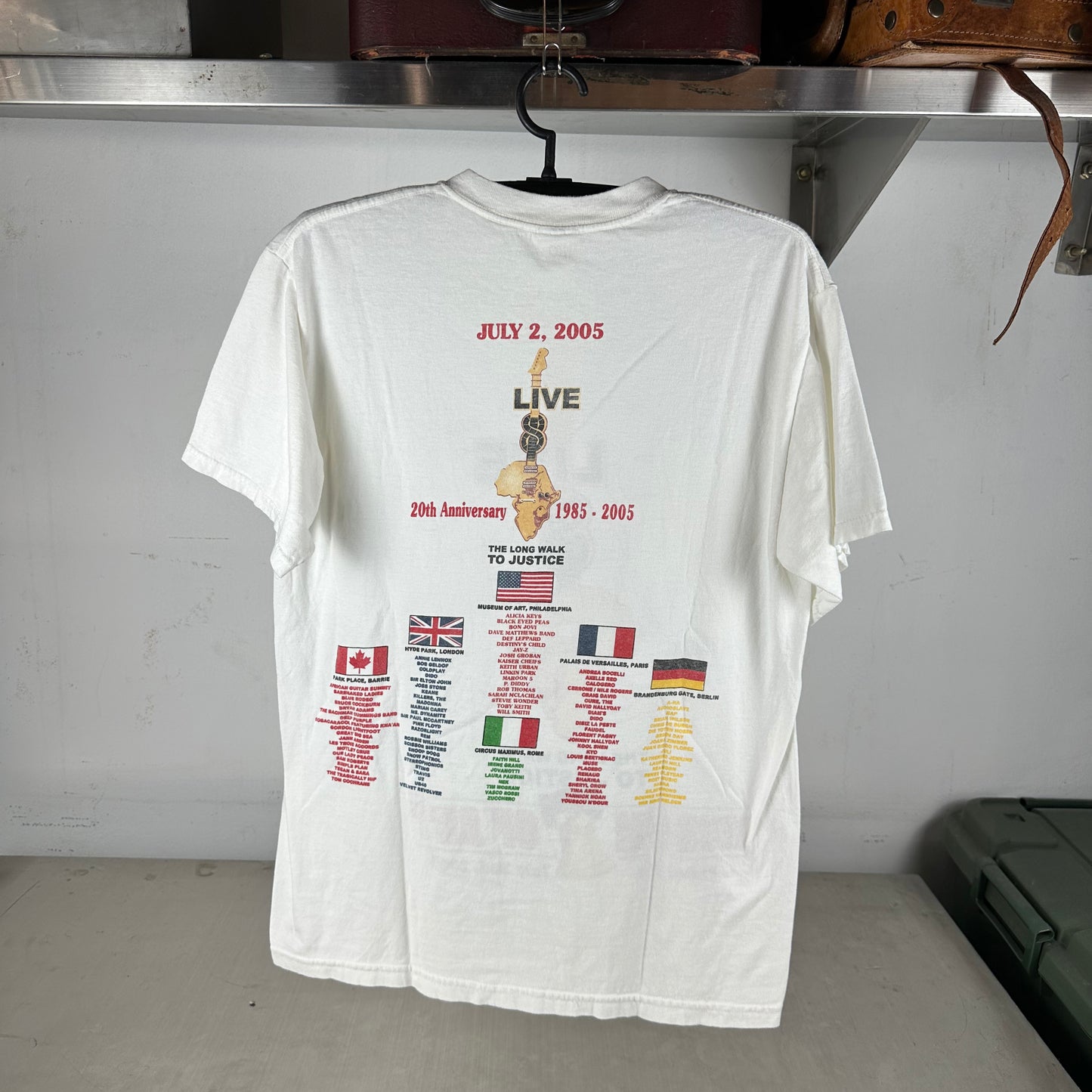 Vintage 2005 Live 8 The Long Walk of Justice Promo T-shirt