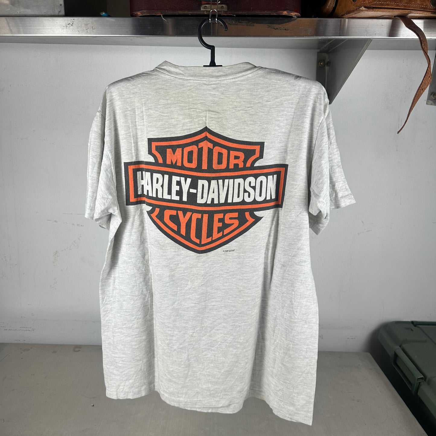 Vintage 90s Harley Davidson Motorcycles Eagle Graphic Single Stitch T-shirt