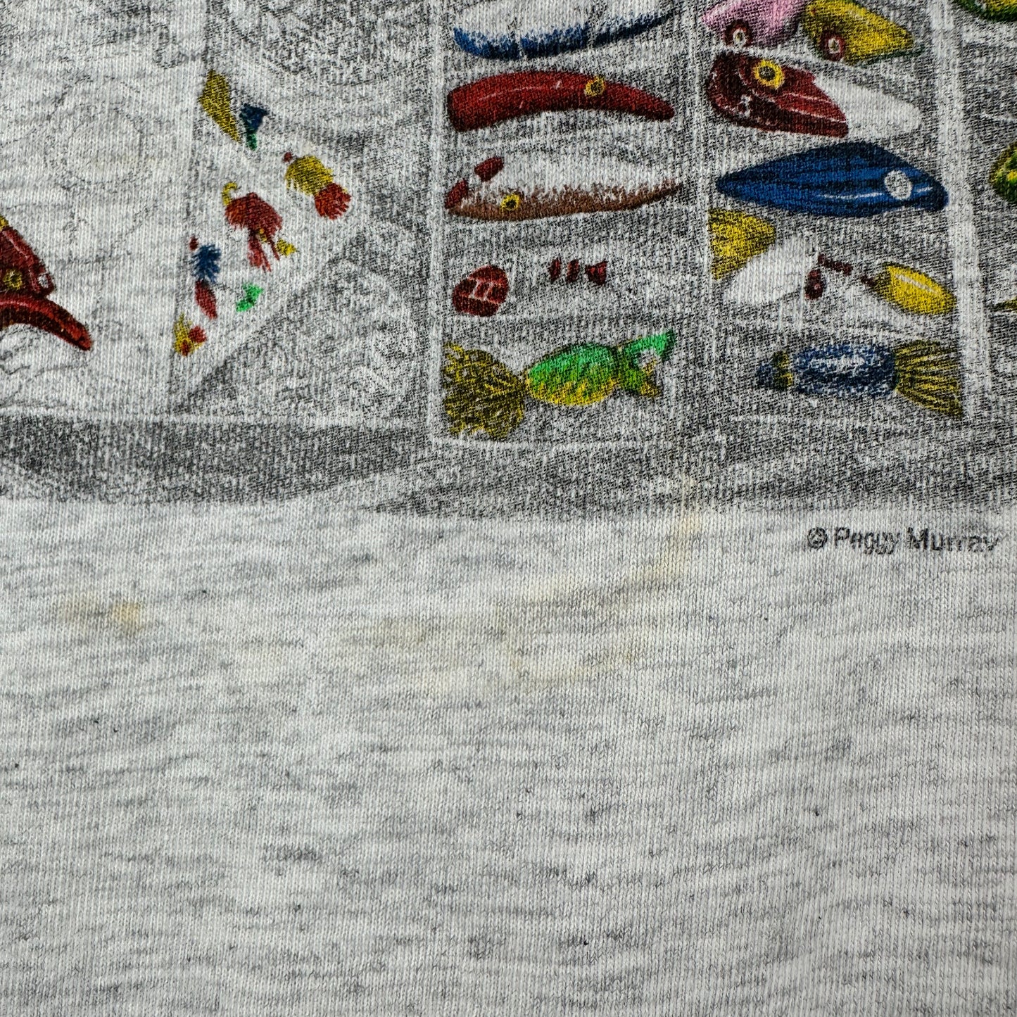 Vintage 90s Peggy Murray So Many Lures So Little Time Fishing Single Stitch T-shirt