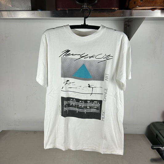 Vintage 90s New York City Music Dance Art Graphic Single Stitch T-shirt