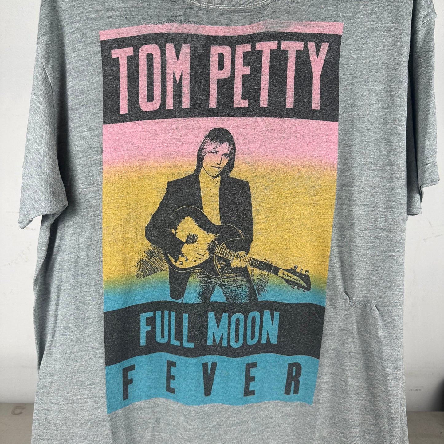 Vintage 80s Tom Petty and The Heartbreakers Full Moon Fever Tour Paper Thin T-shirt