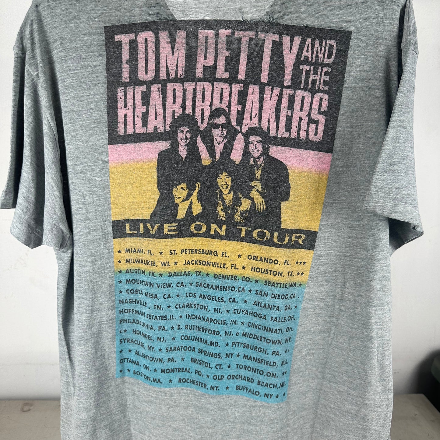 Vintage 80s Tom Petty and The Heartbreakers Full Moon Fever Tour Paper Thin T-shirt
