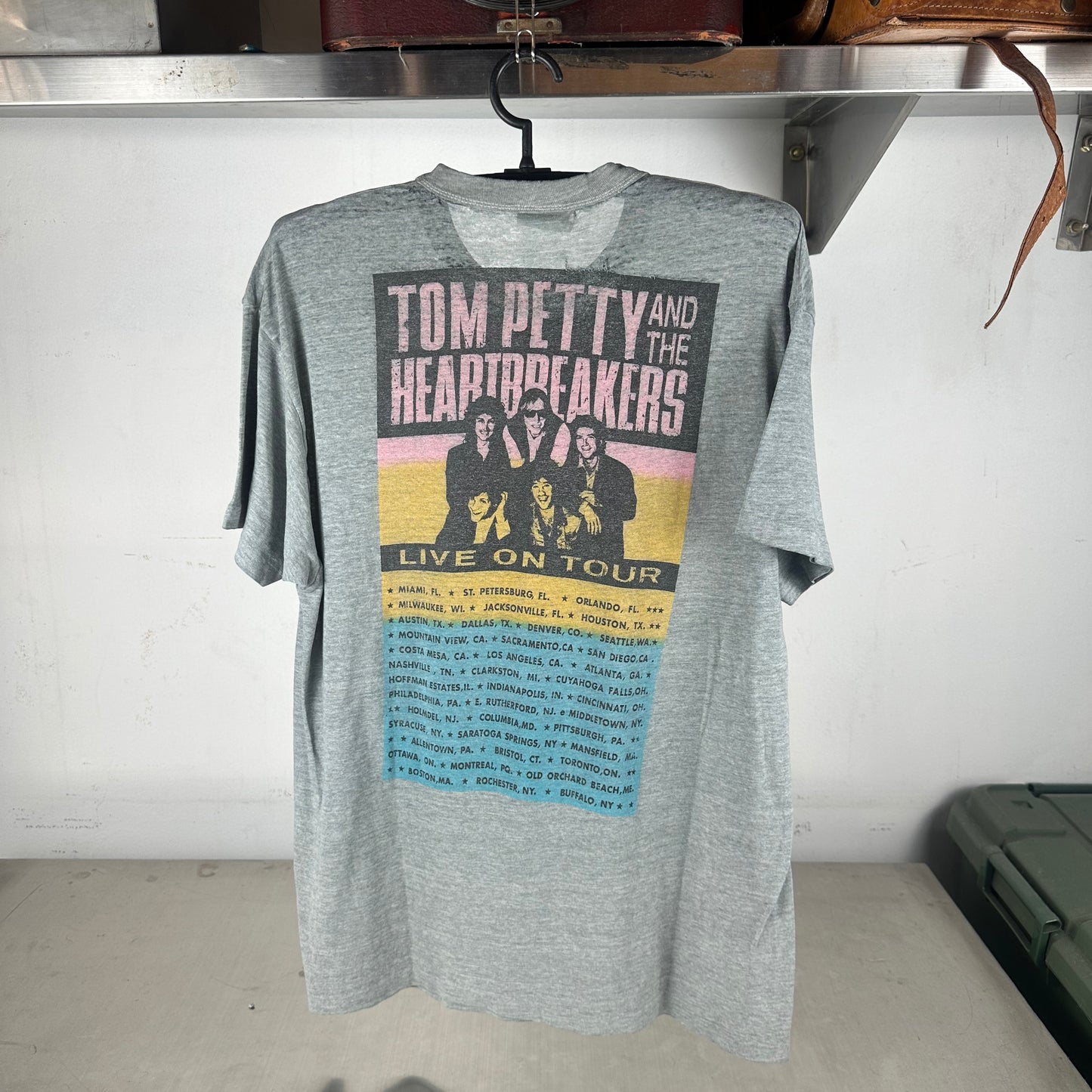 Vintage 80s Tom Petty and The Heartbreakers Full Moon Fever Tour Paper Thin T-shirt