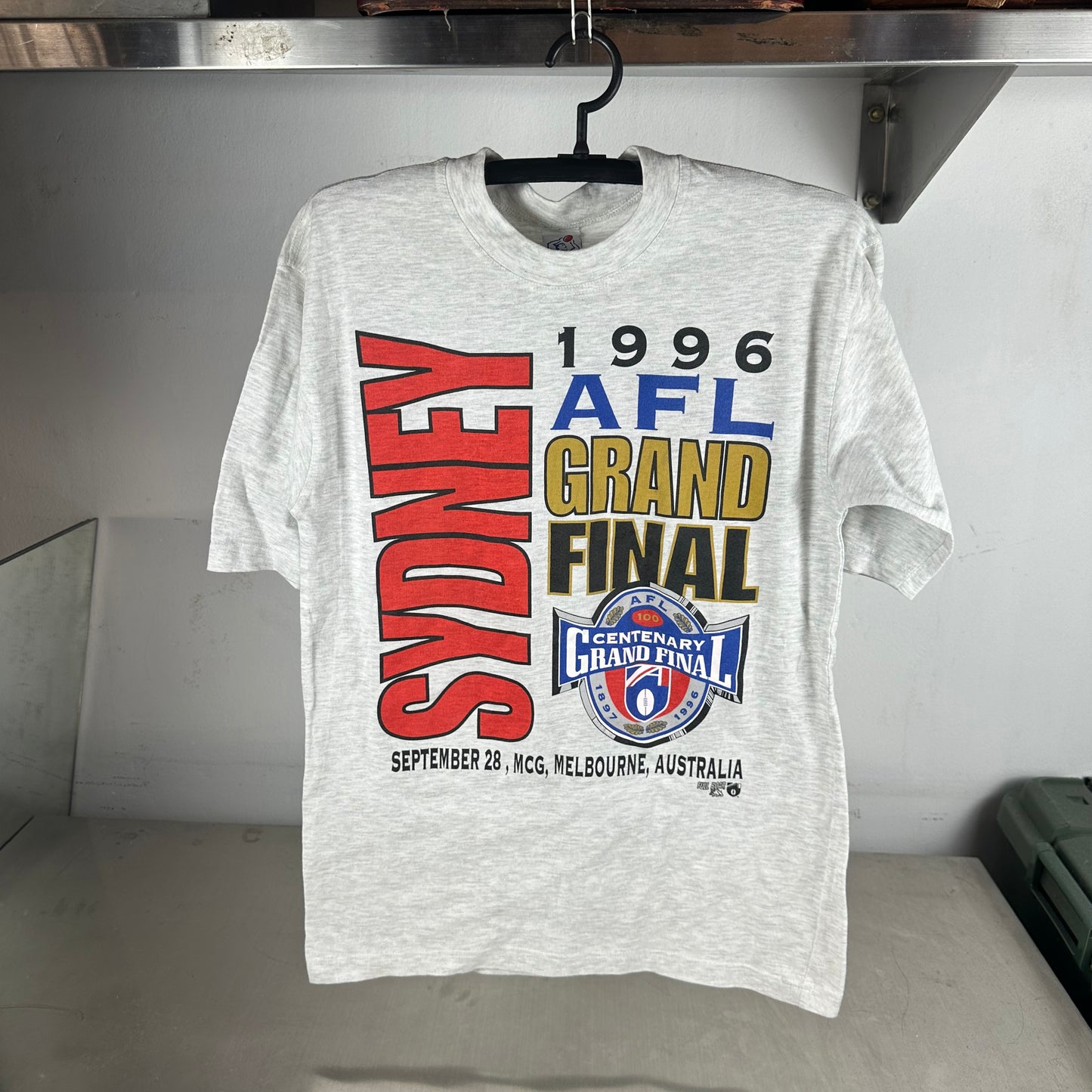 Vintage 1996 Sydney Swans AFL Grand Final Double Sided Graphic T-shirt