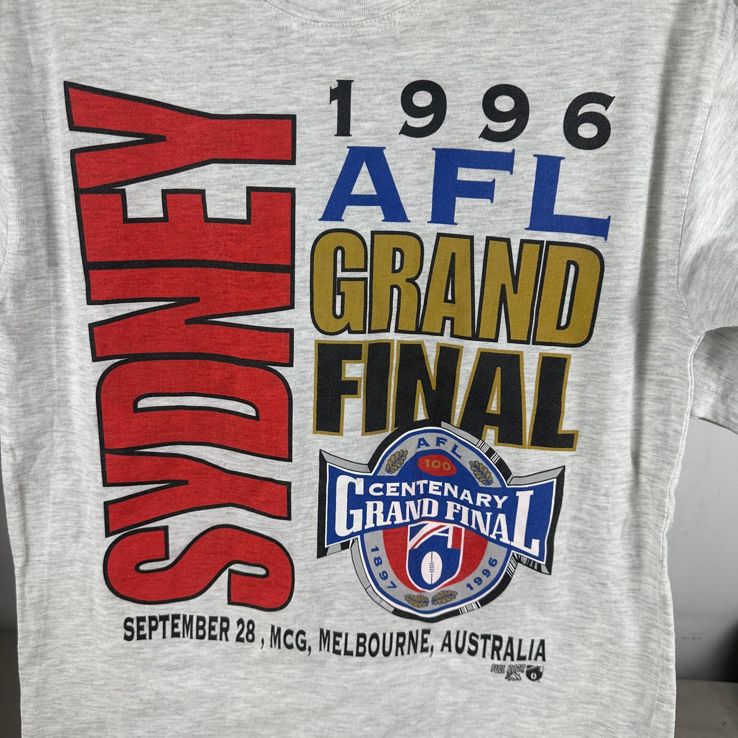 Vintage 1996 Sydney Swans AFL Grand Final Double Sided Graphic T-shirt