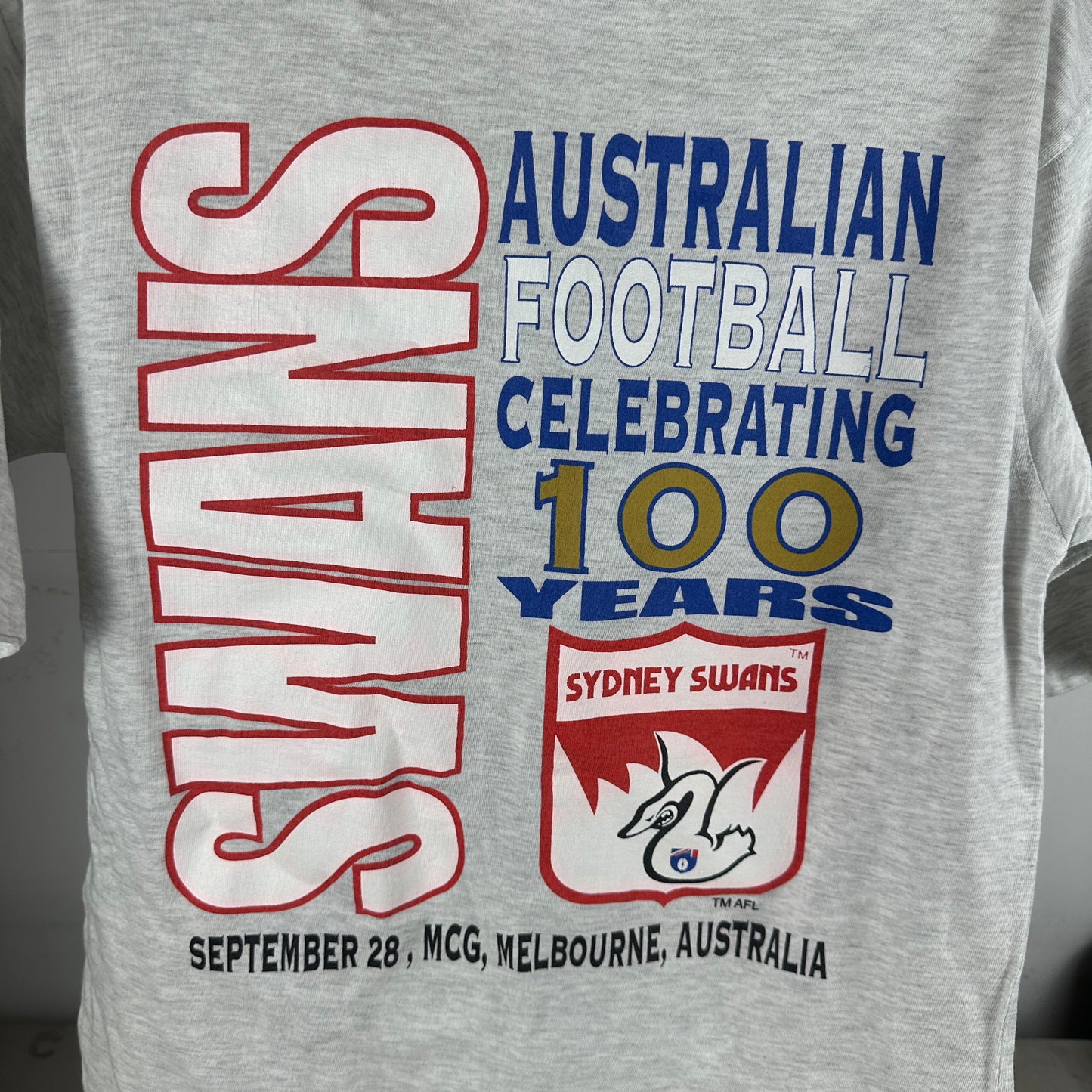 Vintage 1996 Sydney Swans AFL Grand Final Double Sided Graphic T-shirt