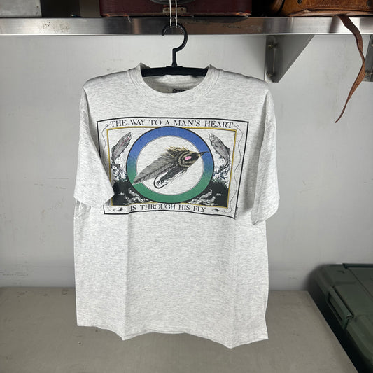Vintage 1992 Peggy Murray The Way to a Man's Heart is Through His Fly T-shirt