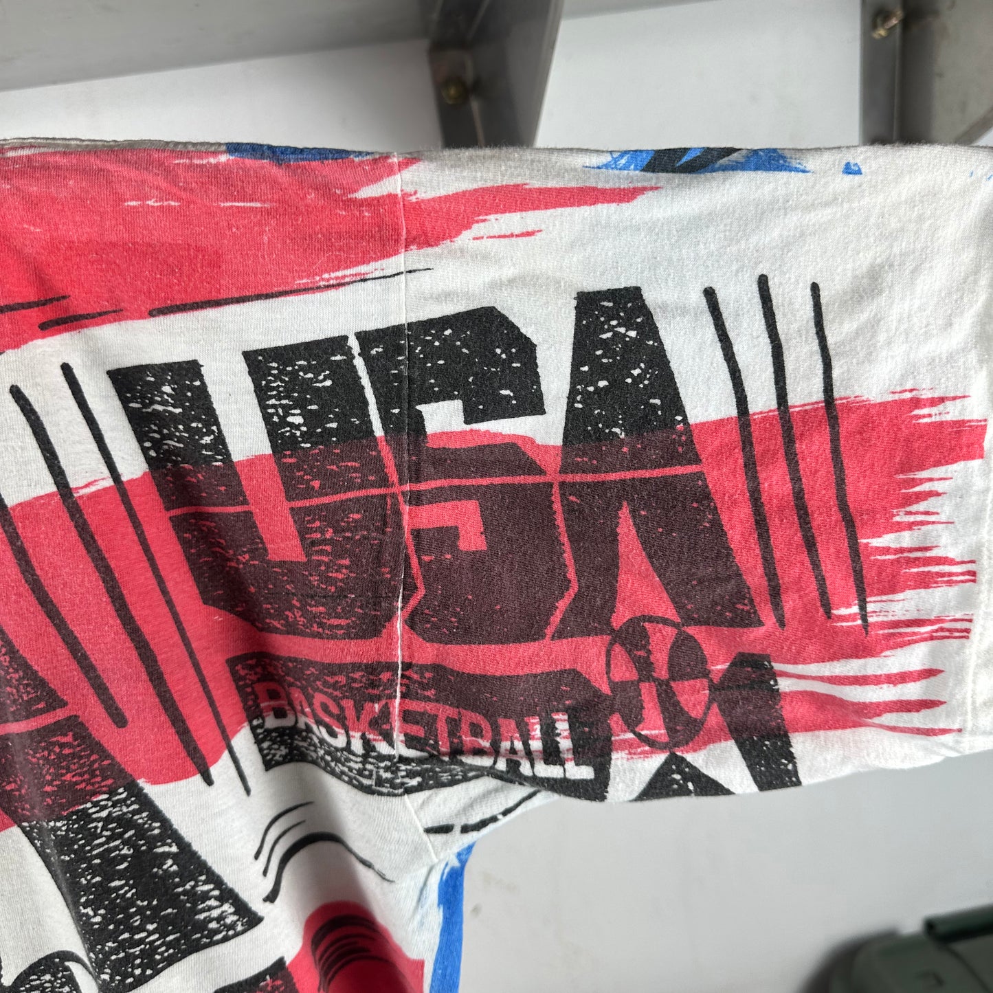 Vintage 90s USA Basketball Olympic Worldwide Funtastic AOP Single Stitch T-shirt